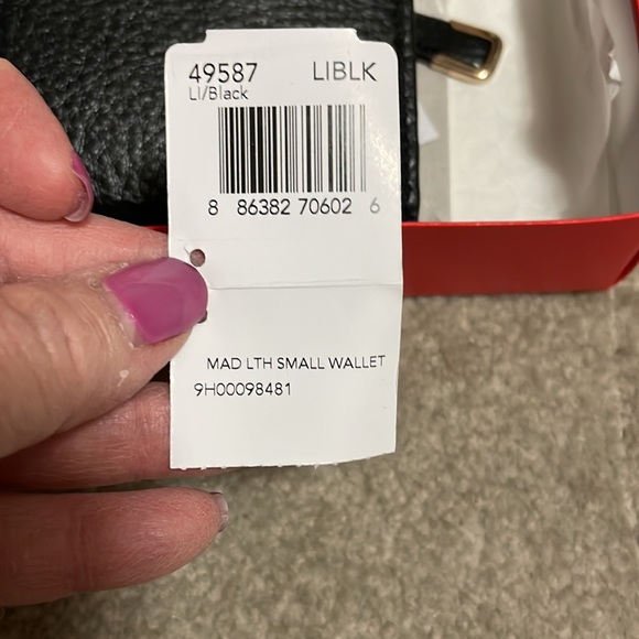 MWT Coach Madison black leather small wallet, cute detailing. Pockets galore - Picture 3 of 9